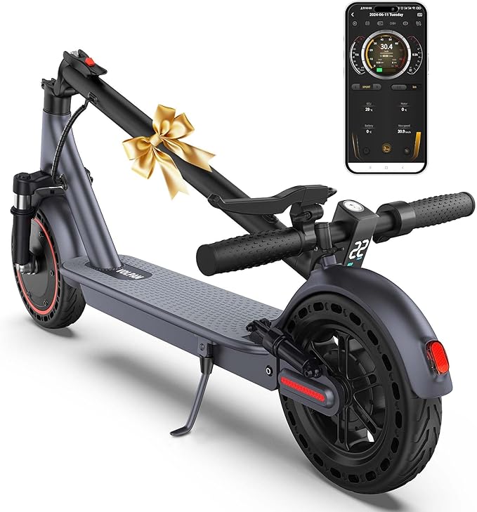 VOLPAM Electric Scooter, 350W/500W Powerful Motor, 8.5"/10" Solid Tires, 19/21Mph, 28/23/21/16 Miles Max Range, Dual Braking