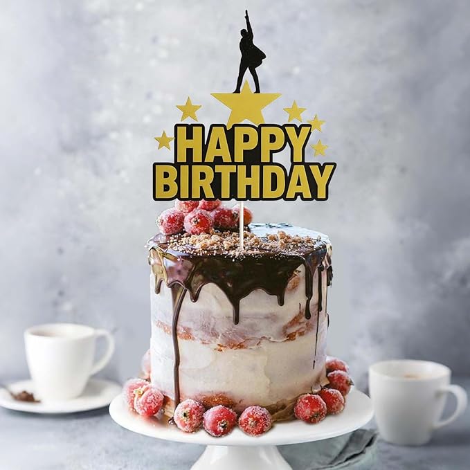 Broadway Musical Cake Topper - Theater Star Birthday Decoration, Musical Party Supplies for Kids & Adults