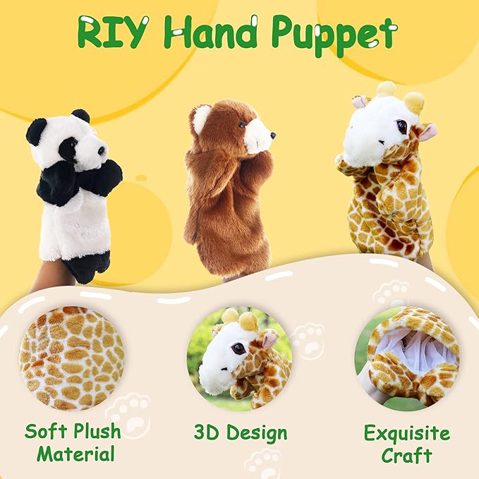 RIY Hand Puppet - Farm Friends Animals Educational Puppets Pig