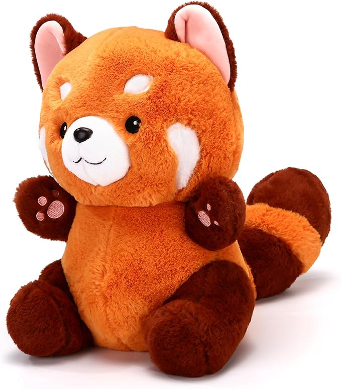 Big Red Panda Plush Toy - Red Panda Stuffed Animal Gift for Girlfriend, Kids Birthday - 13.7"