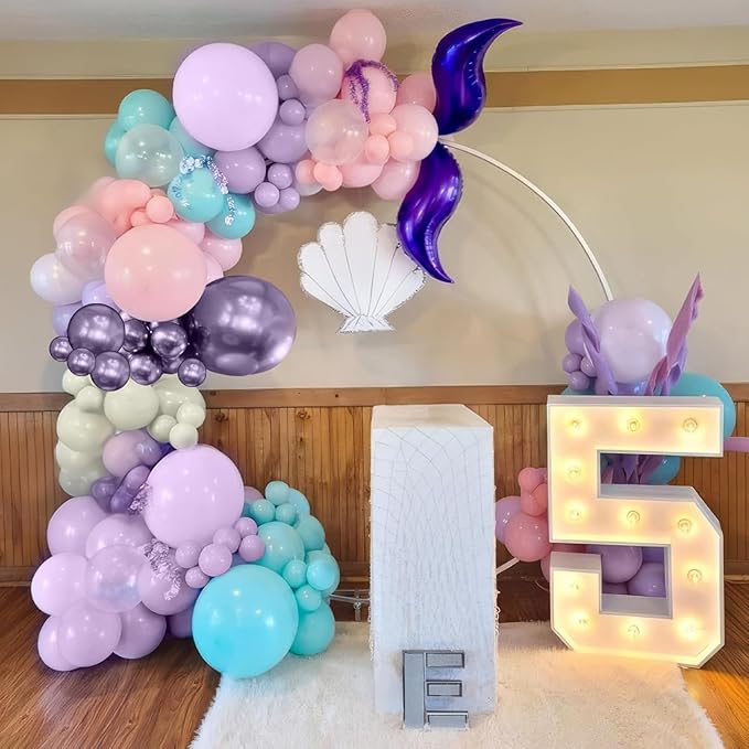 Pink Blue Purple Balloon,60 Pcs 12 Inches Metallic Purple Sand White Balloons for Kids Butterfly Birthday Decorations Birthday Balloons Baby Shower Engagement Party Supplies