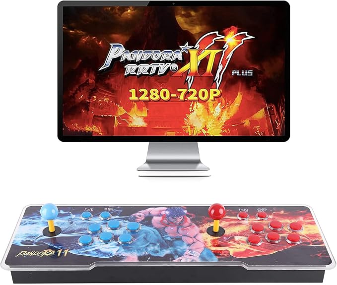 【30000 Games in 1】 Arcade Game Console ,Pandora Treasure 3D Double Stick,30000 Classic Arcade Game,Search Games, Support 3D,Favorite List, 4 Players Online,1280X720 Full HD Video