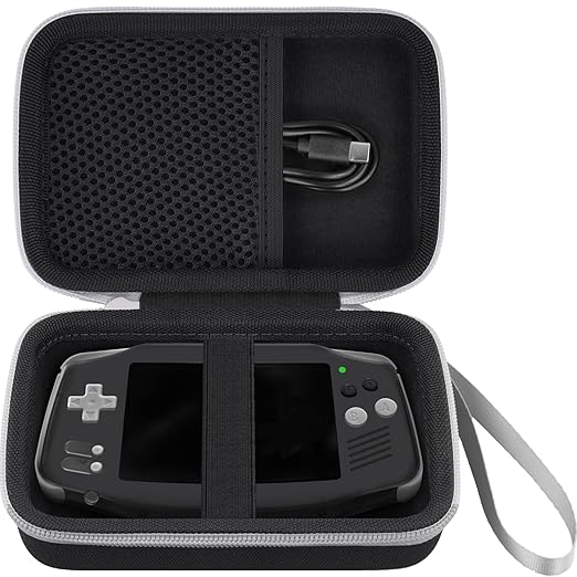 khanka Hard Travel Case Replacement for Anbernic RG34XX Handheld Game Console,Case Only. (Black)
