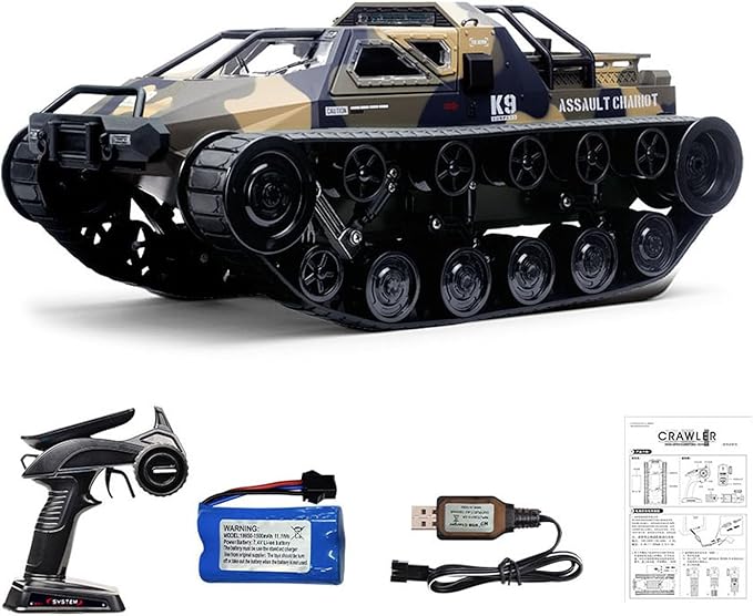 1/12 C8812 MAX Radio Control Tracked Off Road Vehicle RC Drifting Car 360° Rotation Lights Openable Door Dual Flow Gearbox Hobby Grade Model for Adult(Camouflage Green)