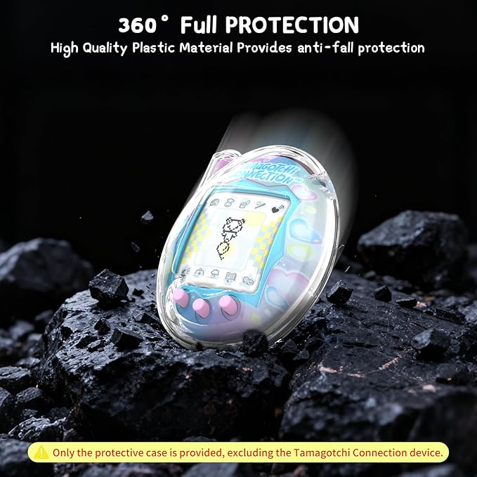 Transparent Cover Case for Tamagotchi Connection Virtual Reality Pet, Plastic Transparent Case Compatible with Tamagotchi Connection Electronic Pet Accessories