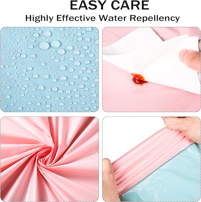 Peryiter 6 Pcs Plastic Tablecloths Party Supplies Disposable Tablecloth Waterproof for Boy or Girl Baby Shower Birthday Party Decorations, 54 x 108 Inches (Gender Reveal)