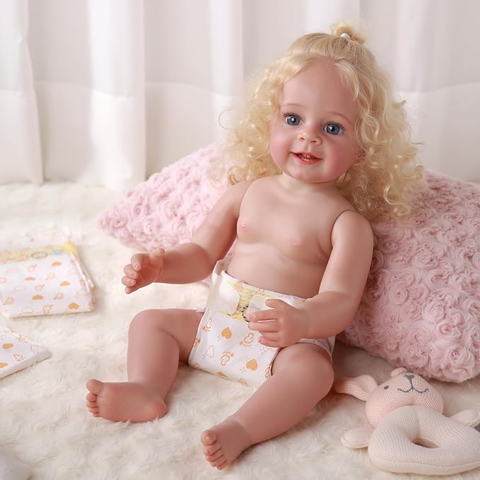 BABESIDE 30 Pcs Reborn Baby Doll Diapers Set for 17-24 Inch Babydolls, Cute Animal Patterns Babydoll Diapers Dolls Underwear for Lifelike Reborn Baby Doll Accessories