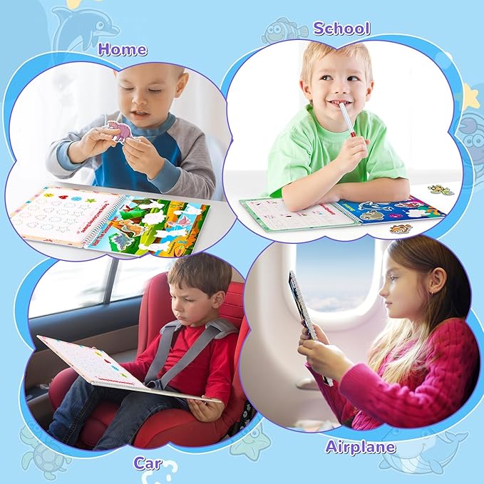 Busy Book for Toddlers 3+, Preschool Learning Activities with 30 Themes Prek Preschool Workbooks, Montessori Educational Learning Toys for Autism Sensory Travel toys,Back to School,Easter Gifts