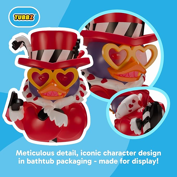 TUBBZ Collectors Edition: Hazbin Hotel - Valentino Cosplaying Rubber Duck Vinyl Figure – Official Collectible for Fans of Hellaverse