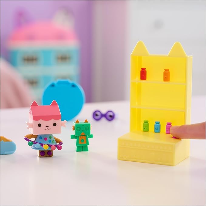 DreamWorks GABBY'S Dollhouse, Celebration Series Baby Box Cat Bobble Figure with Dollhouse Furniture and Accessories, Kids Toys for Girls & Boys Ages 3 and Up