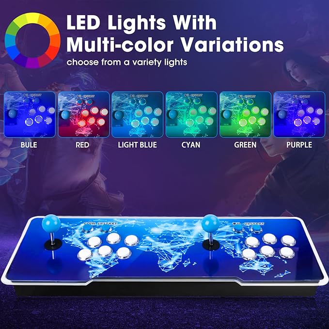 2026 Upgraded Arcade Console, Pandora Box,WiFi Download Games, Built in 36,800 Games,PSP/DC/N64 Simulators,3D Game, 4K HDMI Output, Suitable for TV/PC/Projector, 256GB TF Card, Retro Game Console