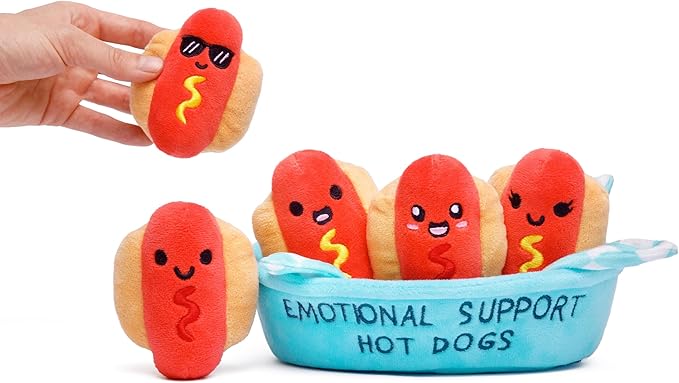 WHAT DO YOU MEME? Emotional Support Hot Dogs – Emotional Support Plushies, Cute Stuff & Funny Gifts by Relatable