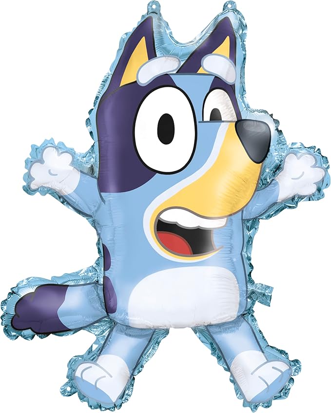Bluey and Bingo Large Balloons | 28" Bluey and 25" Bingo | Sticker | Birthday Decorations and Party Supplies | Officially Licensed