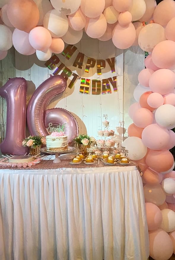 Number 6 Balloon 40 Inch, 6 7 Six Seven Birthday Decorations, 6th Birthday Balloon for Boy Girl, Pink 16 60 61 65 Numbers Balloons Party Wedding Events Decorations