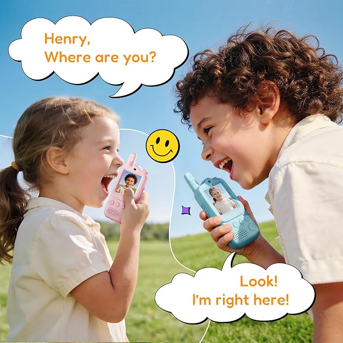 Video Walkie Talkies for Kids: Rechargeable Walkie Talkies with Camera & Screen, Handheld Video Intercom for Kids Boys Girls, Outdoor Toys Gifts for Ages 3-12 ﻿