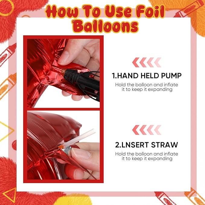 Red Monster Number 2 Balloons 40 Inch Red Monster Theme Birthday Party Decorations Large Foil Balloons for Cartoon Birthday Party Backdrop Celebration Supplies