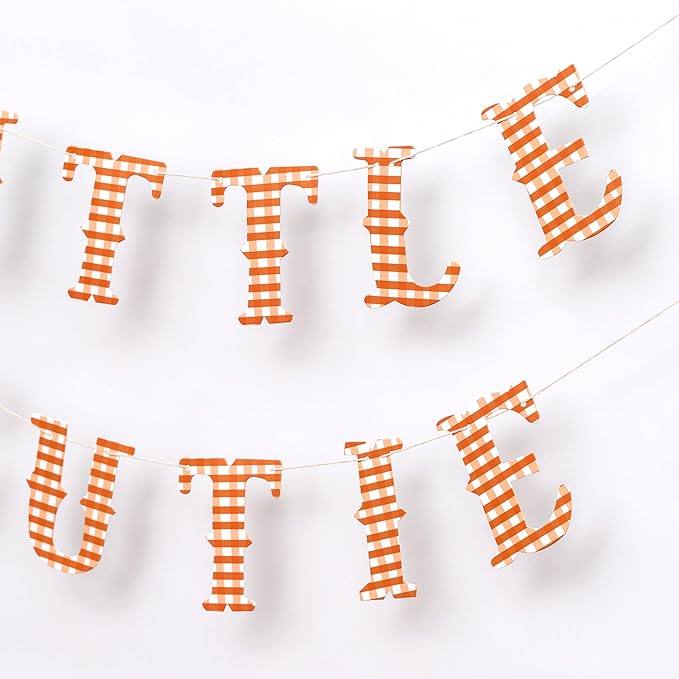 Little Cutie Banner - Citrus Themed Baby Shower Decorations,Orange Little Cutie Is On The Way Bunting Banner Gender Reveal Girl Or Boy Baby Shower Party Supplies