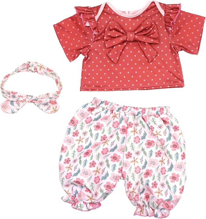 Reborn Doll Clothes for 20-22 Inch Dolls, 3-packs 20 Inch Doll Clothes Accessories with Coat, Headband Socks