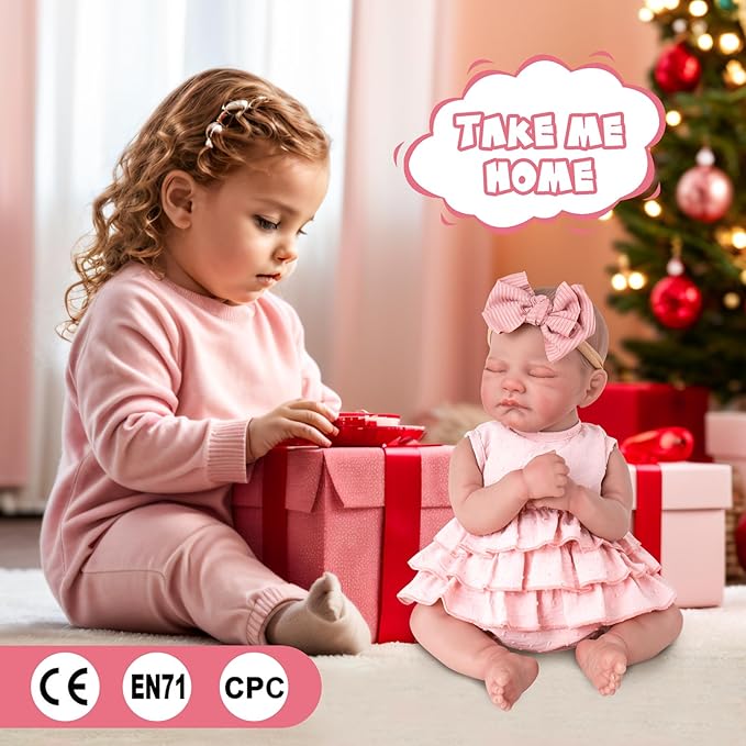 Aori Reborn Baby Dolls Realistic - Lifelike 20 Inches Newborn Baby Doll Girls with Poseable Limbs and Feeding Kit Included, Nice Gift for Kids 3+