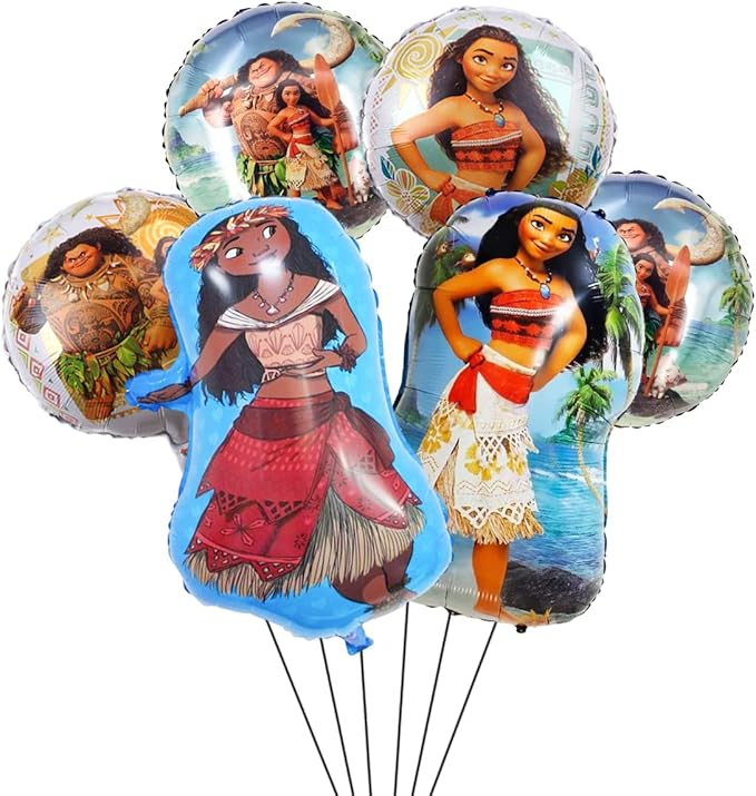 6pc Birthday Party Balloons For Moana Party Decorate Supplies For Moana