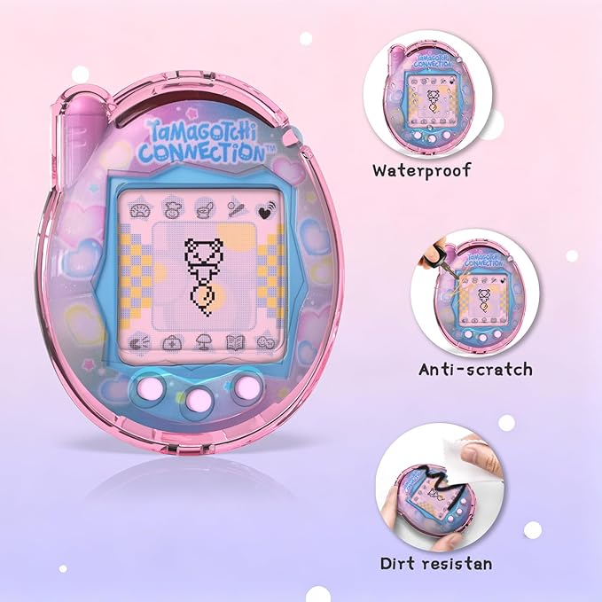 Translucent Cover Case for Tamagotchi Connection Virtual Reality Pet, Plastic Transparent Case Compatible with Tamagotchi Connection Electronic Pet Accessories