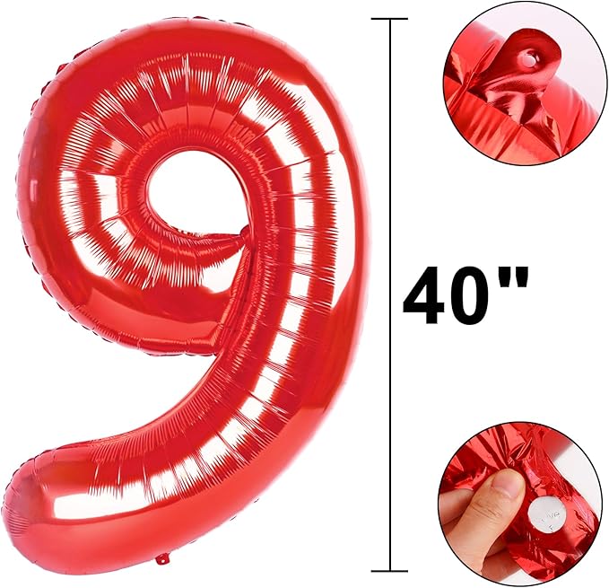 40 Inch Red Number 29 Digital Balloon,Jumbo Mylar Foil Helium Balloon for 29 Balloons for Birthday Party,Wedding Anniversary Party Decorations