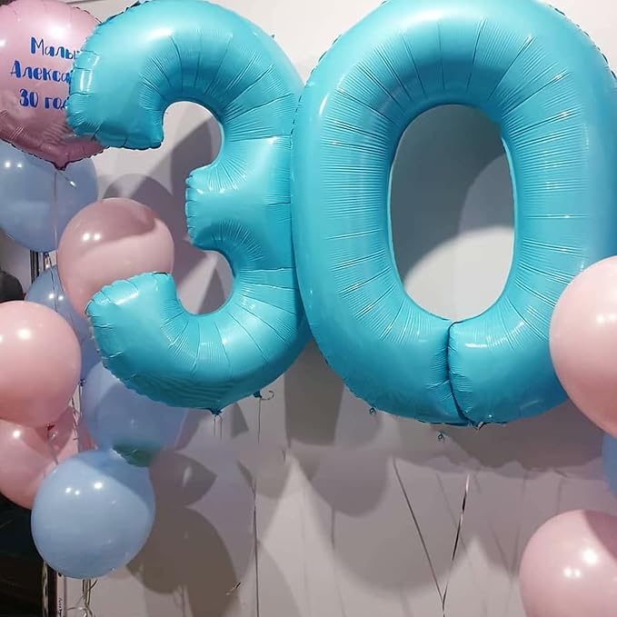 40 Inch Number Blue 3 Balloon,Large Dark Blue Foil Number Balloons 3rd 13 23 30 for Boys Girls,Digit Three Balloons Birthday Anniversary Events Party Decorations Supplies