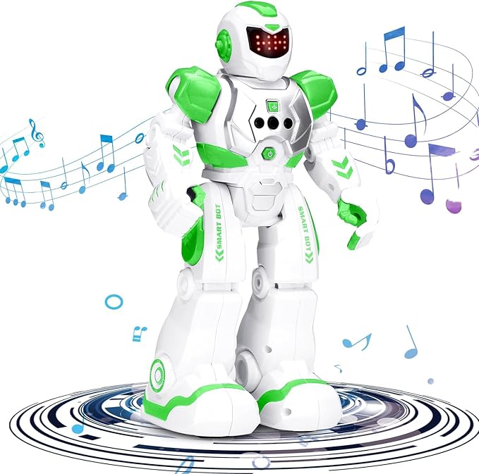 KingsDragon Robots Toy for Kids, RC Gesture Sensing Toy, Interactive Walking Singing Dancing Robot Birthday Presents for Boys Girls Age 6 7 8 9 Years Old,Green