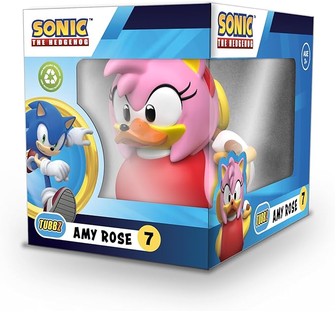 TUBBZ Boxed Edition Amy Rose Collectible Vinyl Rubber Duck Figure - Official Sonic The Hedgehog Merchandise - TV, Movies & Video Games