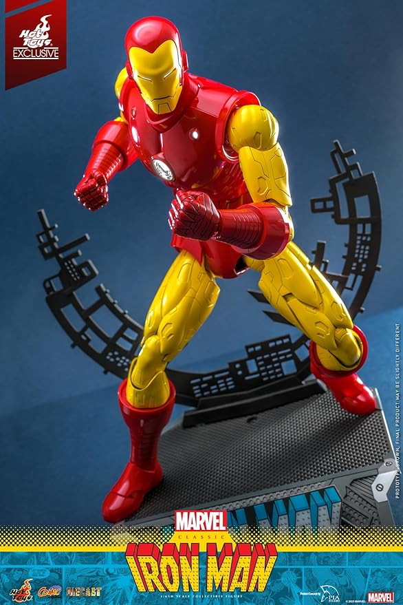 Hot Toys Iron Man Classic Comic Masterpiece CMS014D57 Diecast 1/6 Scale Exclusive, Red