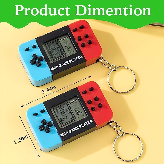 APZ 16 Video Game Party Favors for Kids,Video Game Keychain Party Birthday Supplies,Goodies Bags Stuffer,Carnival Prizes,Treasure Box Toys
