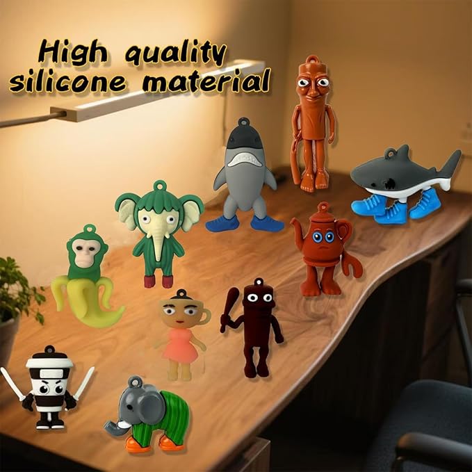 24PCS Tralalero Tralala Action Figure,TNG TNG Sahur Meme Unique Action Figures Decorations Gifts,Meme Shark Figures Toys 2.5in, Easter Basket fillings