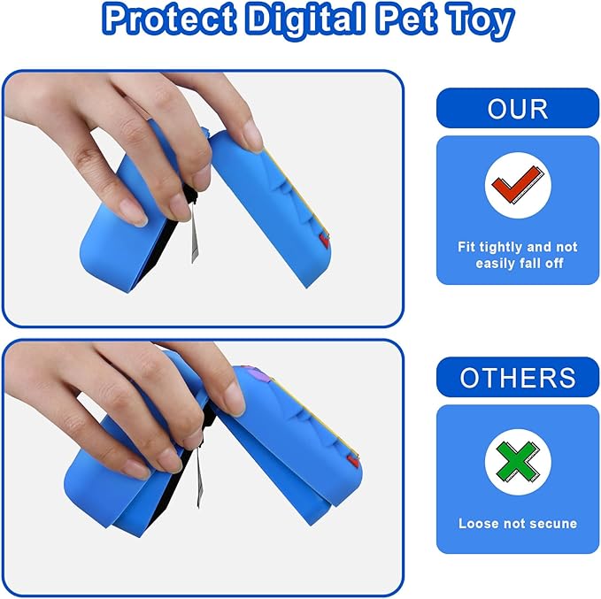 Canboc Silicone Case for Bitzee Disney Interactive Toy Digital Pet, Protective Skin Cover for Bitzee Virtual Electronic Digital Pet Kids Disney Toys, Blue (Case Only)