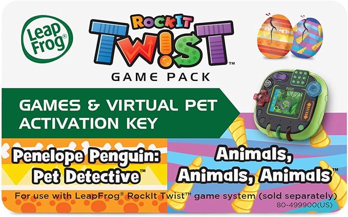 LeapFrog RockIt Twist Dual Game Pack: Penelope Penguin: Pet Detective and Animals, Animals, Animals