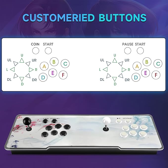 Pandora Box Arcade, 29800 Games in 1 Arcade Game Console, 1280x720 Full HD Retro Gaming Machine for PC & Projector & TV 2-4 Players 3D Games Favorite List Save/Search/Hide/Pause/Delete Game
