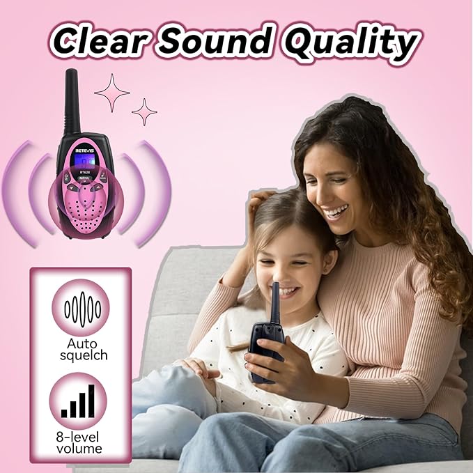 Retevis RT628 Walkie Talkies for Kids Bundle with RT20 Walkie Talkies for Adults, Wearable Small Walkie Talkie for Seniors Elderly