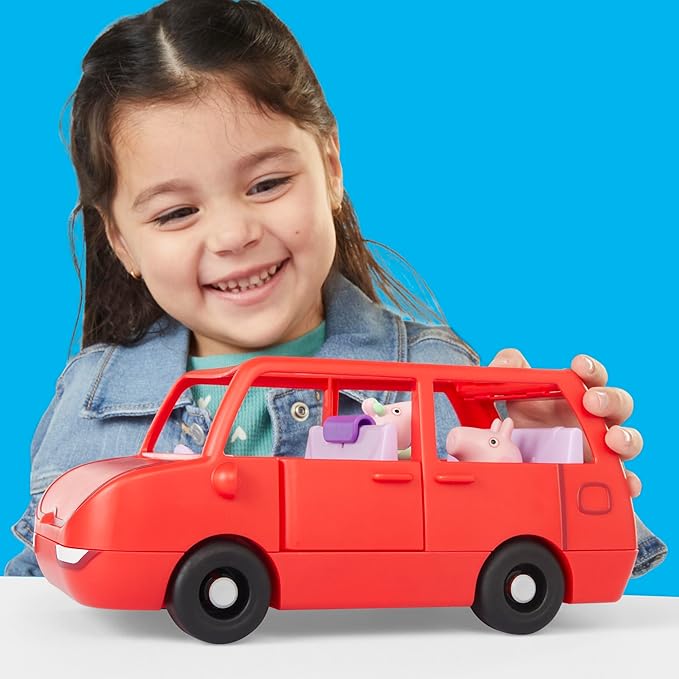 Peppa Pig Peppa's Big Family Car with 2 Figures (Fits 5), Toy Car Playset for Girls and Boys 3 and Up