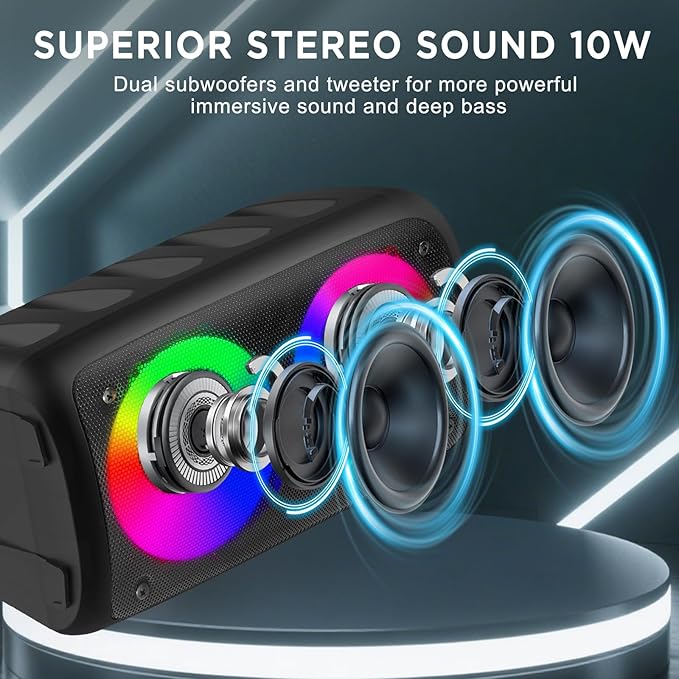 Karaoke Machine,Outdoor Bluetooth Speaker, PA Speaker with 1 Wireless Karaoke Microphones Wireless for Adults Kids with Upgraded Subwoofer, Support TWS/TF/USB/AUX for Home Party Outdoor