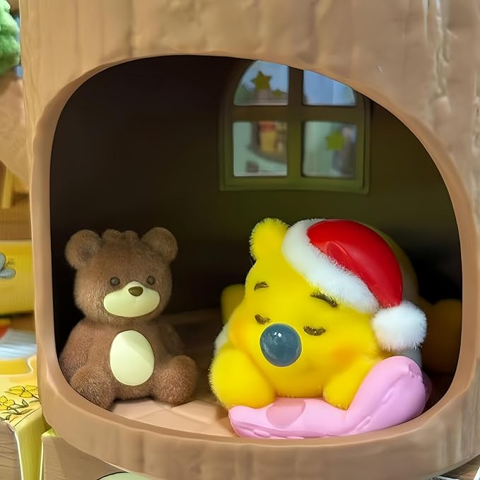 MINISO Winnie The Pooh Tree House Series Blind Box Cute Desktop Ornament Gift Collection 1 Random Easter Gift