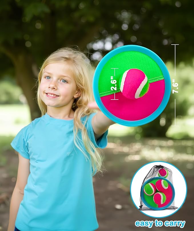 Kids Toys Toss and Catch Game Set Easter Basket Stuffers for Kids Toddler, Toys for 3 4 5 6 7 8 Year Old Boys Girls Birthday Gift, Yard Outdoor Games for Kid Ages 4-8 8-12 Beach Pool