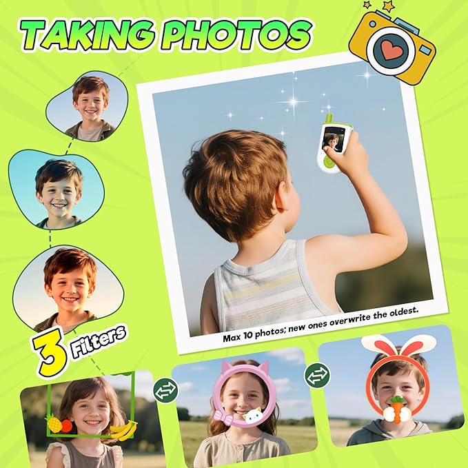 Video Walkie Talkies for Kids,2 Pack Rechargeable Kids Walkie Talkies with Video Call & Camera,Send Photos/Text,3 Mini Games & 1000ft Range, Camping, Birthday,Hiking Gift for 3-12 Year Old Boys Girls