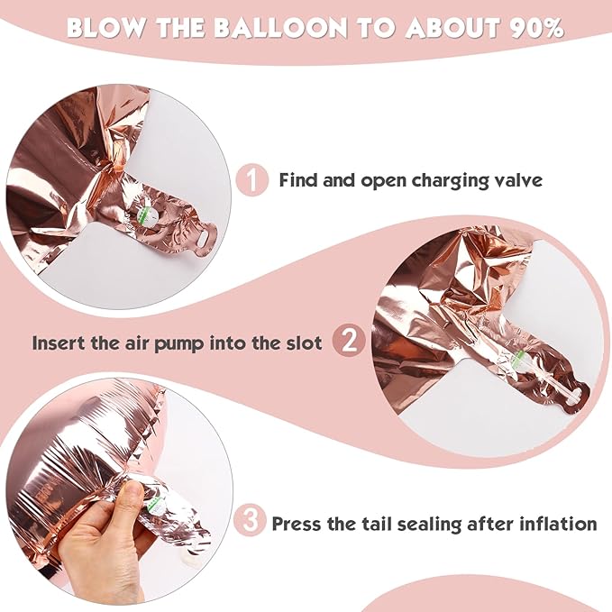 40 Inch Rose Gold Number 8 Balloon, Giant 8 Number Balloons for 8th Birthday Decorations, Party Supplies for Baby Boy Girl, Rose Gold Party Decor