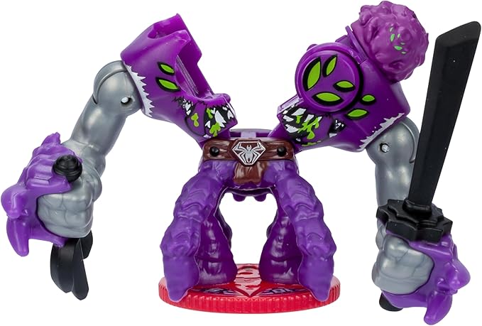 Legends of Akedo Ninja Bosses, Web Weaver, 3" Tall Battling Action Figure with 360˚ Blade Defense & Attack Spin Action, Double Defense Armor That Pops Off When Struck, 4 Ninja Bosses to Collect