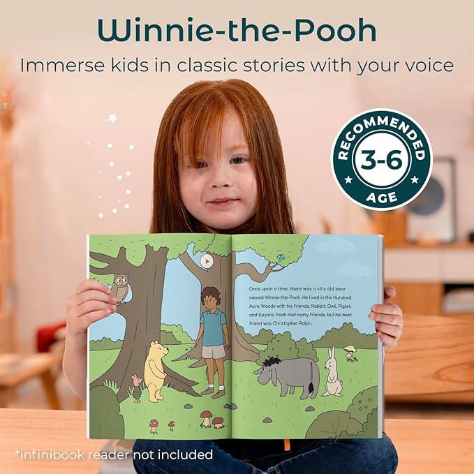 Cali's Books Winnie-The-Pooh infinibooklet - infinibook Interactive Storybook for Kids, Learning Book for Toddlers