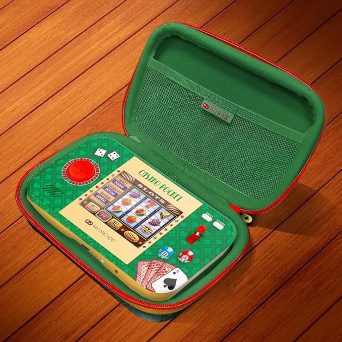 My Arcade Casino Pocket: Retro Casino Arcade Game, 30 Games, Rechargeable Battery, Includes Travel Case and Screen Protector, Roulette, Poker, Blackjack
