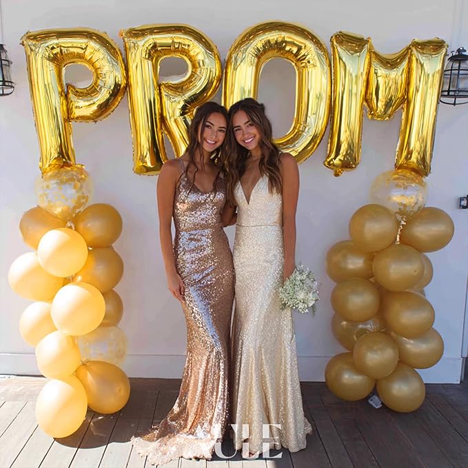 AULE 40 Inch Big Letter Balloon Gold L Large Foil Helium Alphabet Balloons A-Z for Birthday Anniversary Graduation New Year Party Decoration Supplies