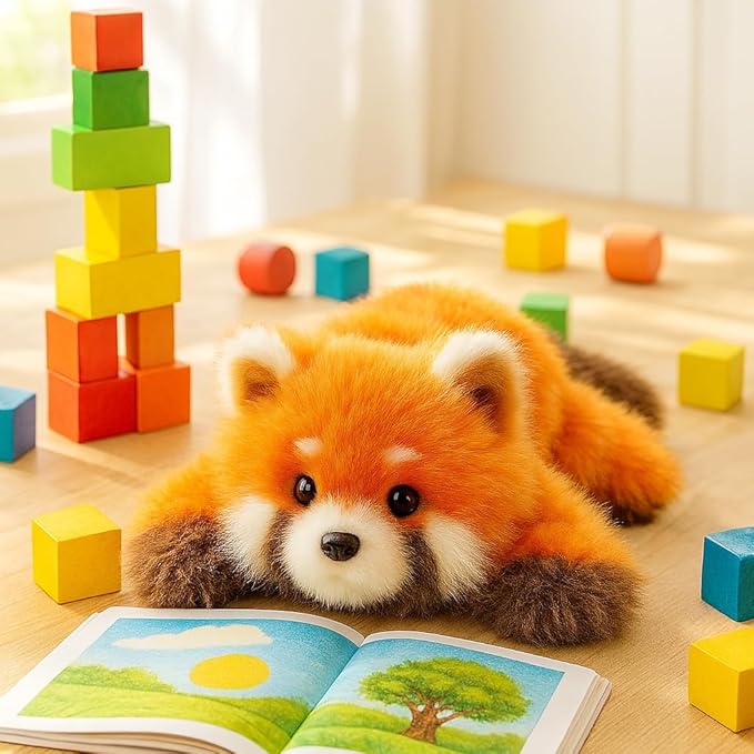 Adorable Red Panda Stuffed Animal Soft Plush Red Panda Plush Toy Cute Birthday Gifts for Kids Adults