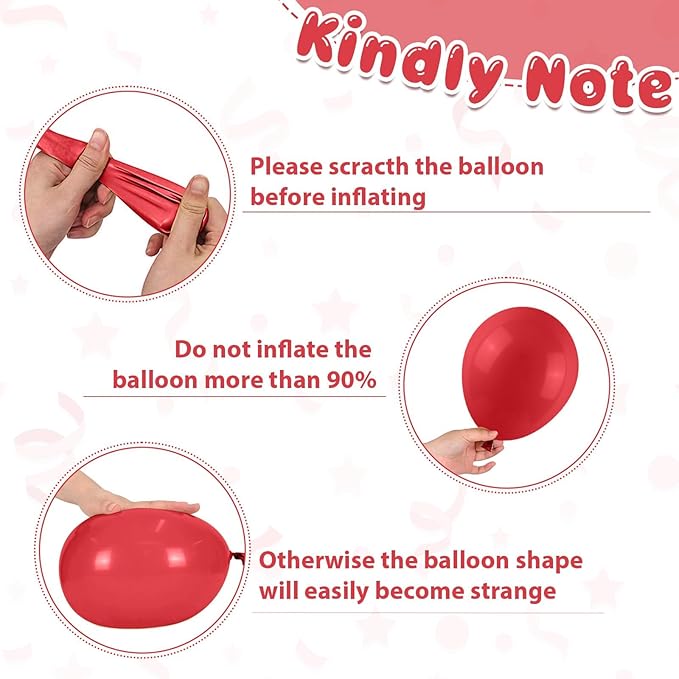 Graduation Party Decorations Balloons Set, 50PCS 12 Inch Black Red White Confetti Party Latex Balloon for Class Of 2025 Graduation Party Decoration Supplies