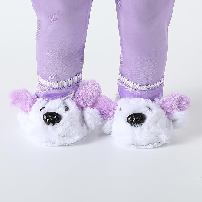 American 18-Inch Doll-Clothes and Accessories Set, 3 PCS Sleepwear for 18 Inch Girl Dolls, Includes 18” Lavender Pajamas and Slippers