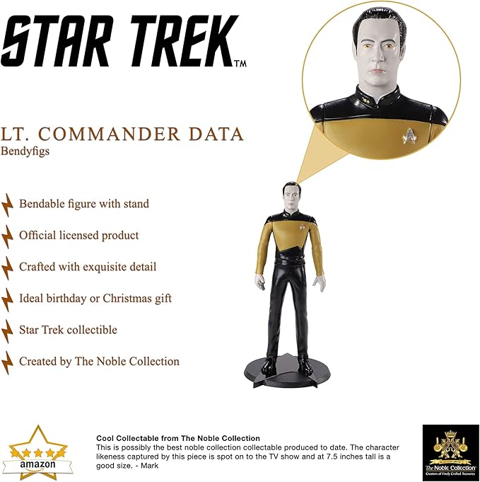 BendyFigs The Noble Collection Star Trek Data